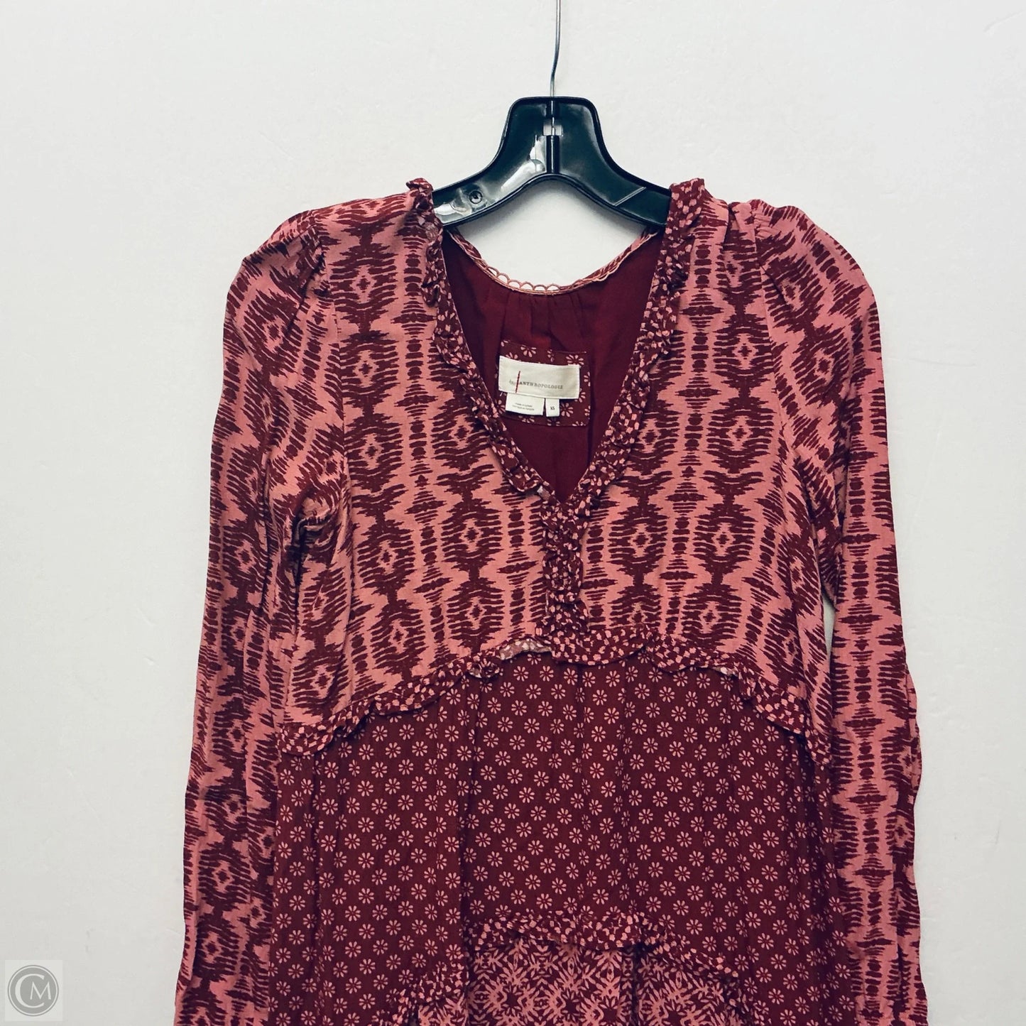 Dress Casual Short By Anthropologie In Red, Size: Xs