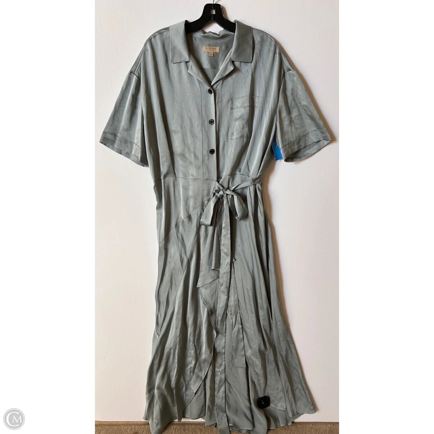 Dress Luxury Designer By Burberry In Grey, Size: L