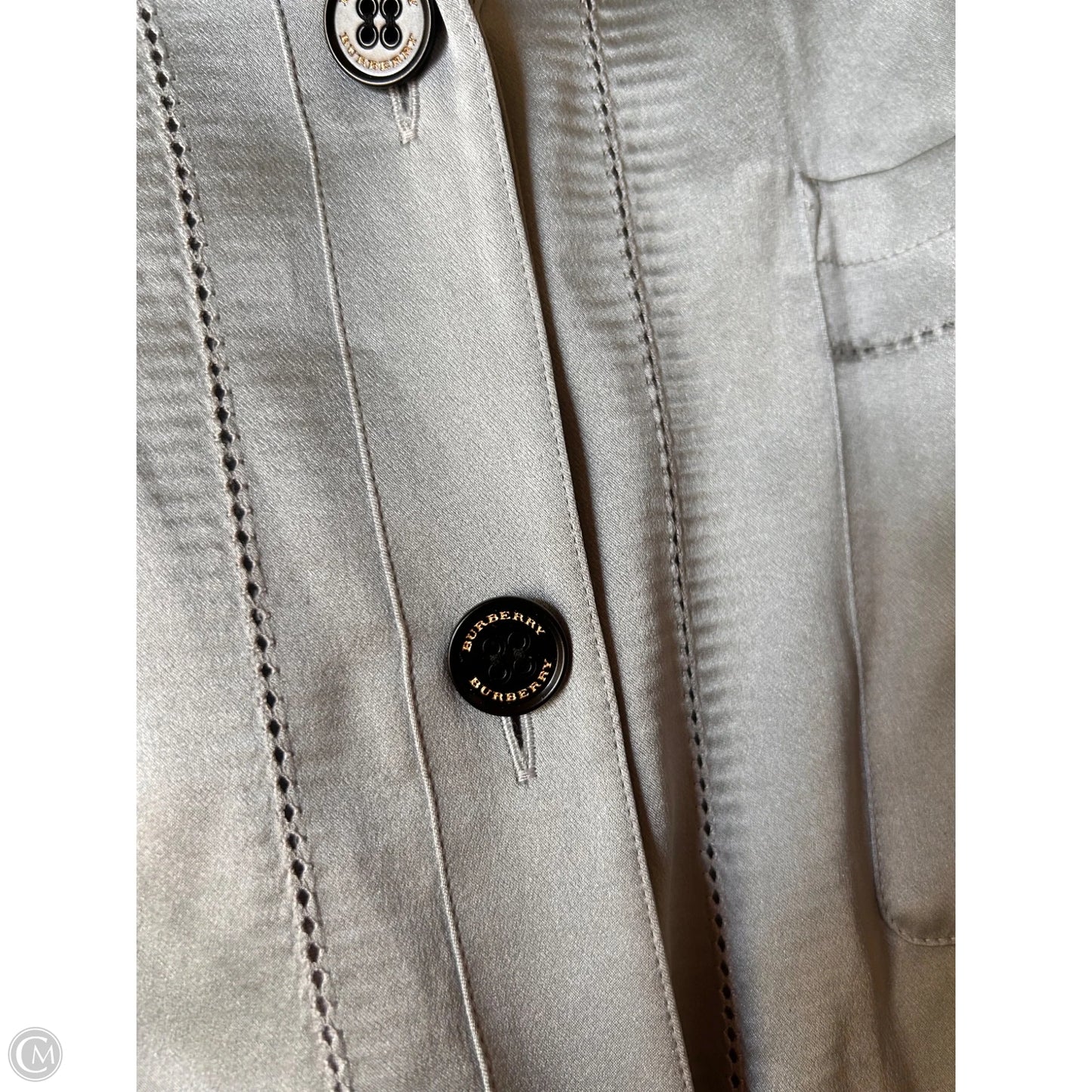 Dress Luxury Designer By Burberry In Grey, Size: L