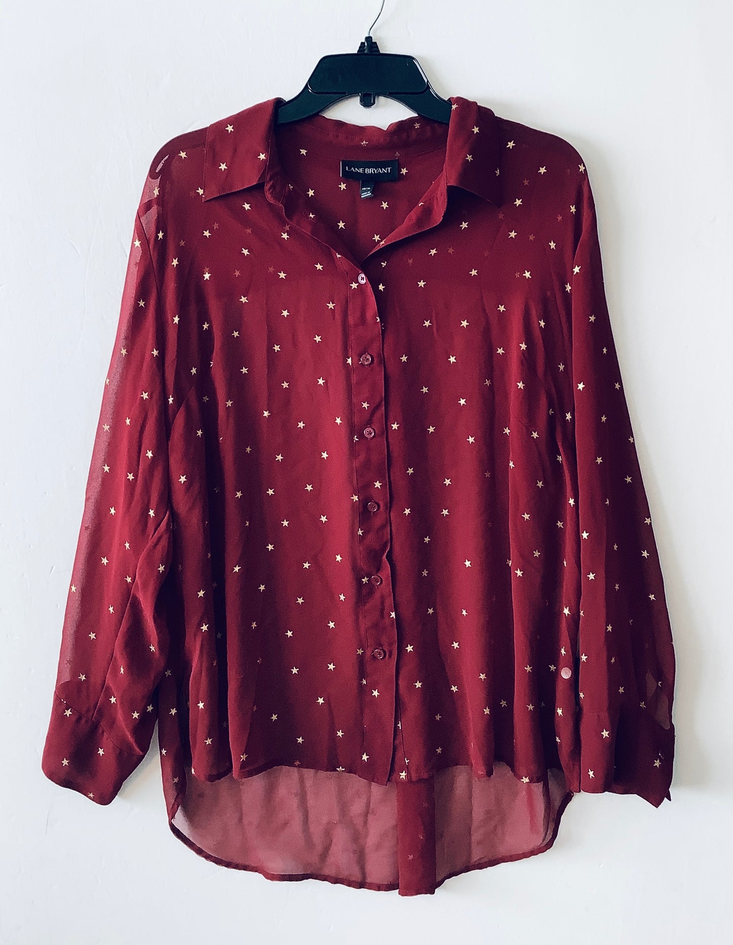 Top Long Sleeve By Lane Bryant In Red, Size: L