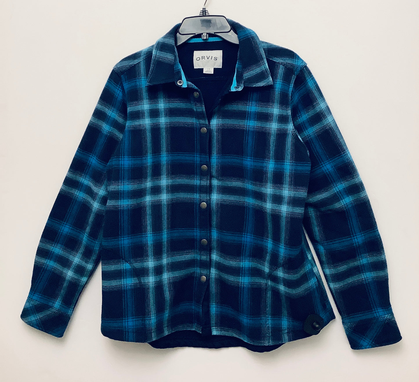 Jacket Shirt By Orvis In Blue, Size: L