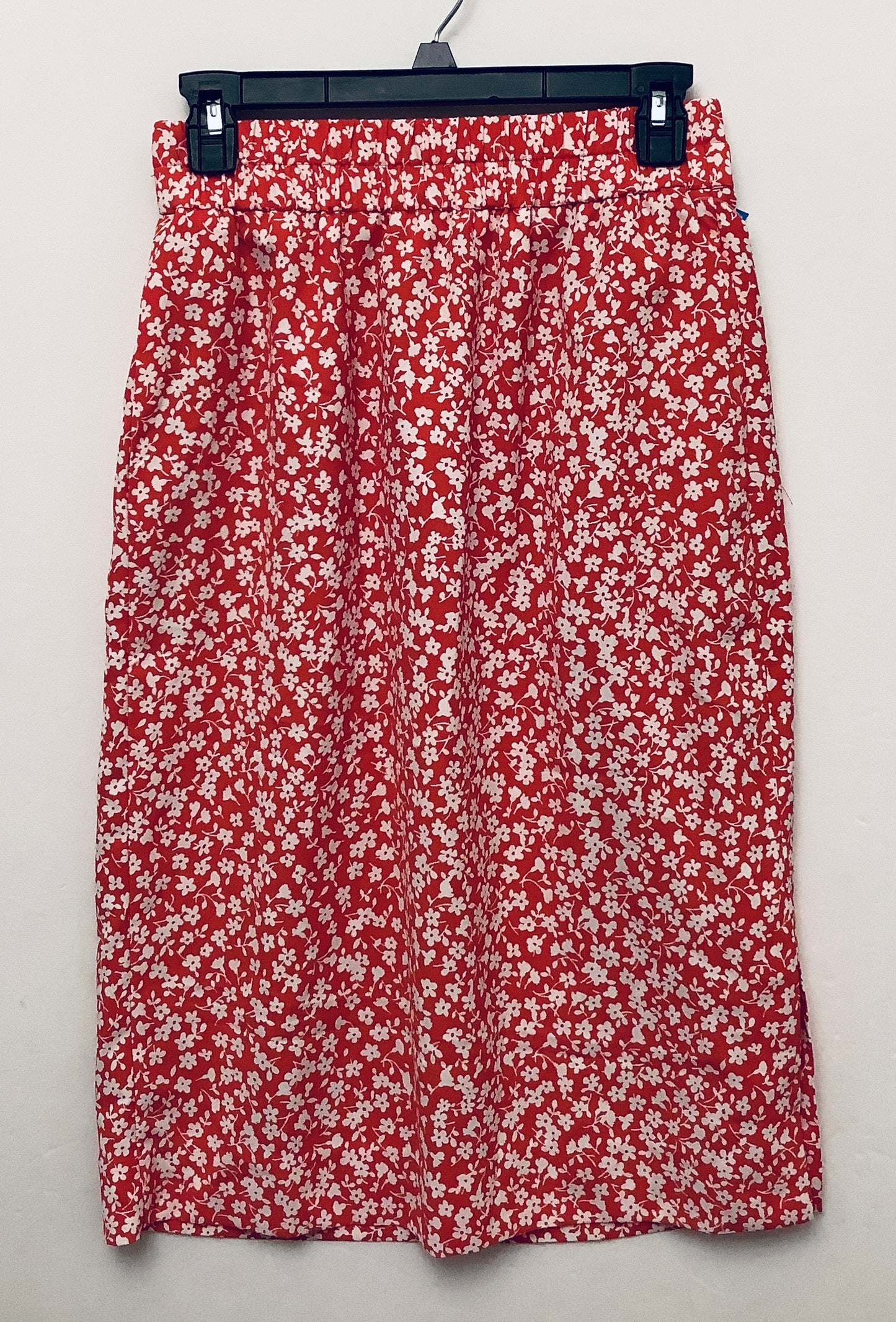 Skirt Midi By J. Crew In Pink & White, Size: Xxs