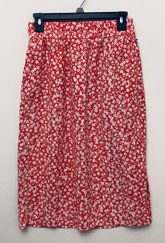 Skirt Midi By J. Crew In Pink & White, Size: Xxs