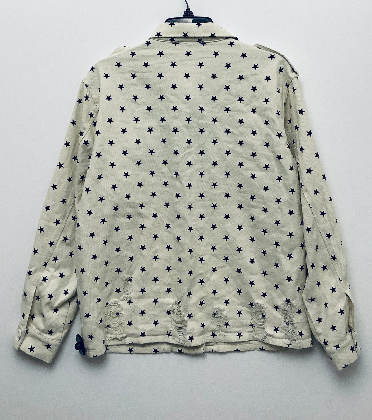 Jacket Shirt By Oddi In Black & White, Size: M