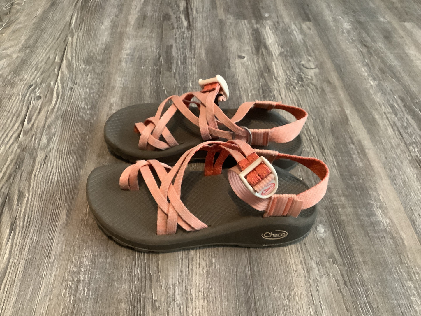 Pink Sandals Flats Chacos, Size 5