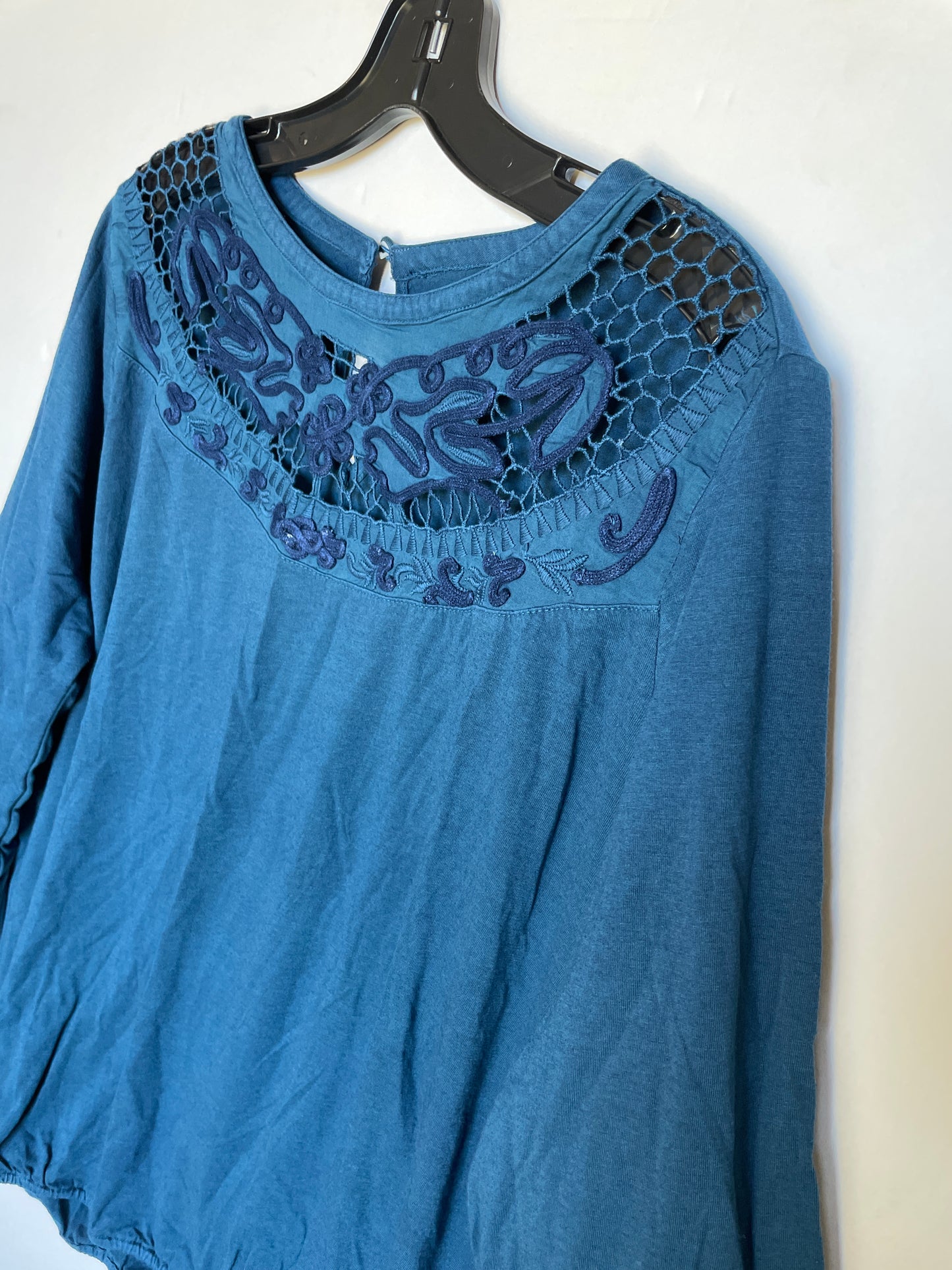 Top Long Sleeve By Soft Surroundings In Teal, Size: Xl