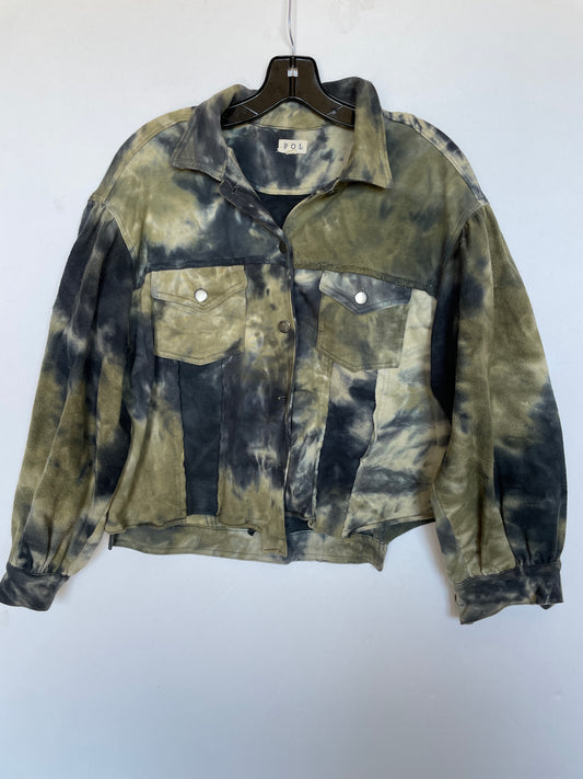 Jacket Shirt By Pol In Camouflage Print, Size: S