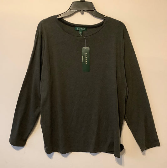 Top Long Sleeve By Lauren By Ralph Lauren In Grey, Size: 2x