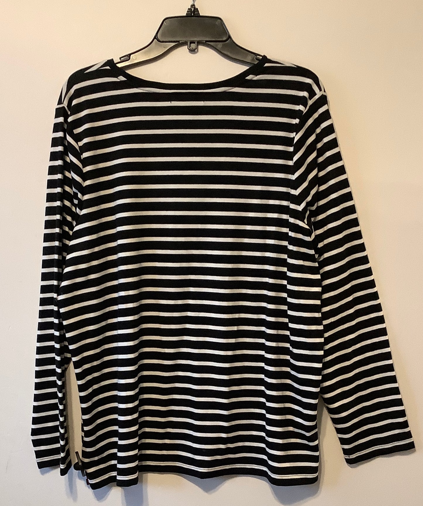 Top Long Sleeve By Lauren By Ralph Lauren In Striped Pattern, Size: 2x