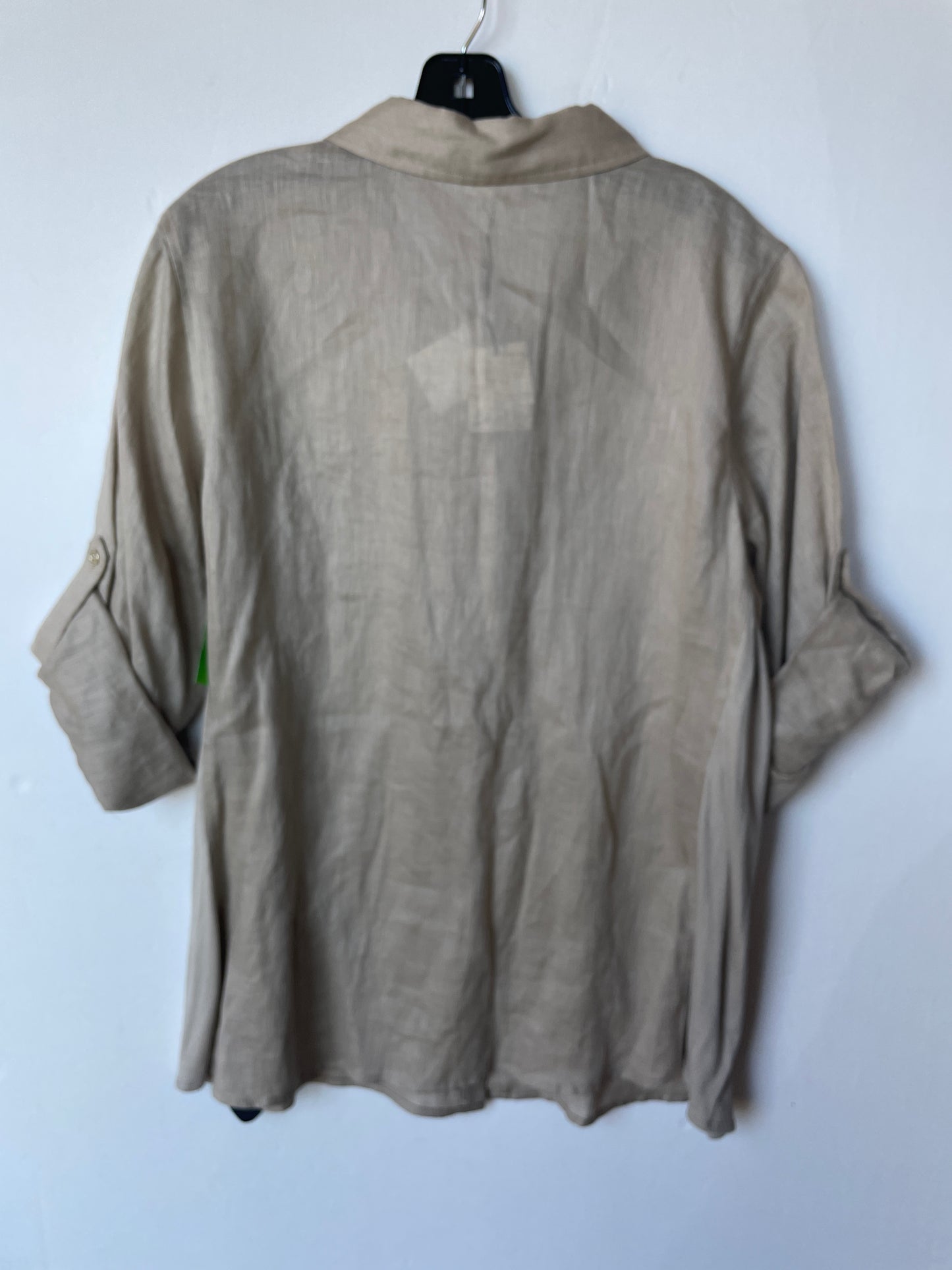 Top Short Sleeve By Calvin Klein In Green, Size: 1x