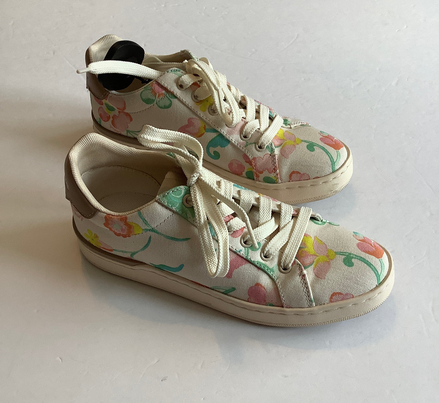 Shoes Sneakers By Coach In Floral Print, Size: 6