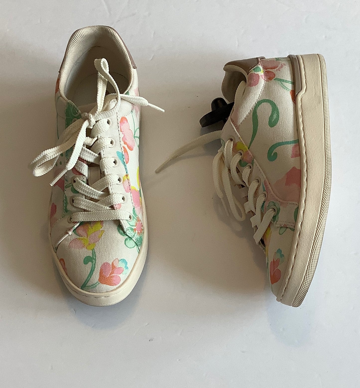 Shoes Sneakers By Coach In Floral Print, Size: 6