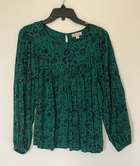 Top Long Sleeve By Knox Rose In Green, Size: Xl