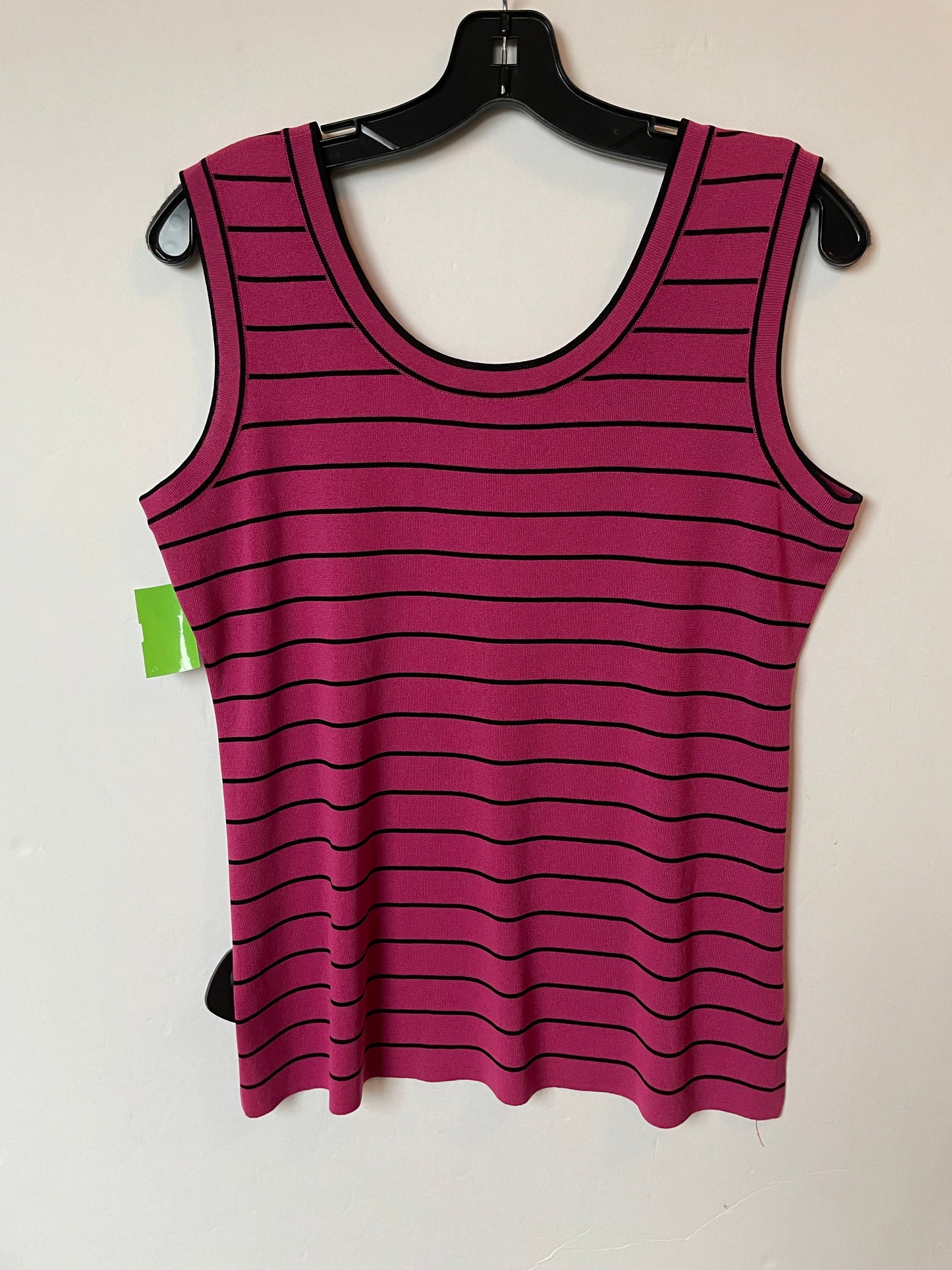 Top Sleeveless By Misook In Striped Pattern, Size: M