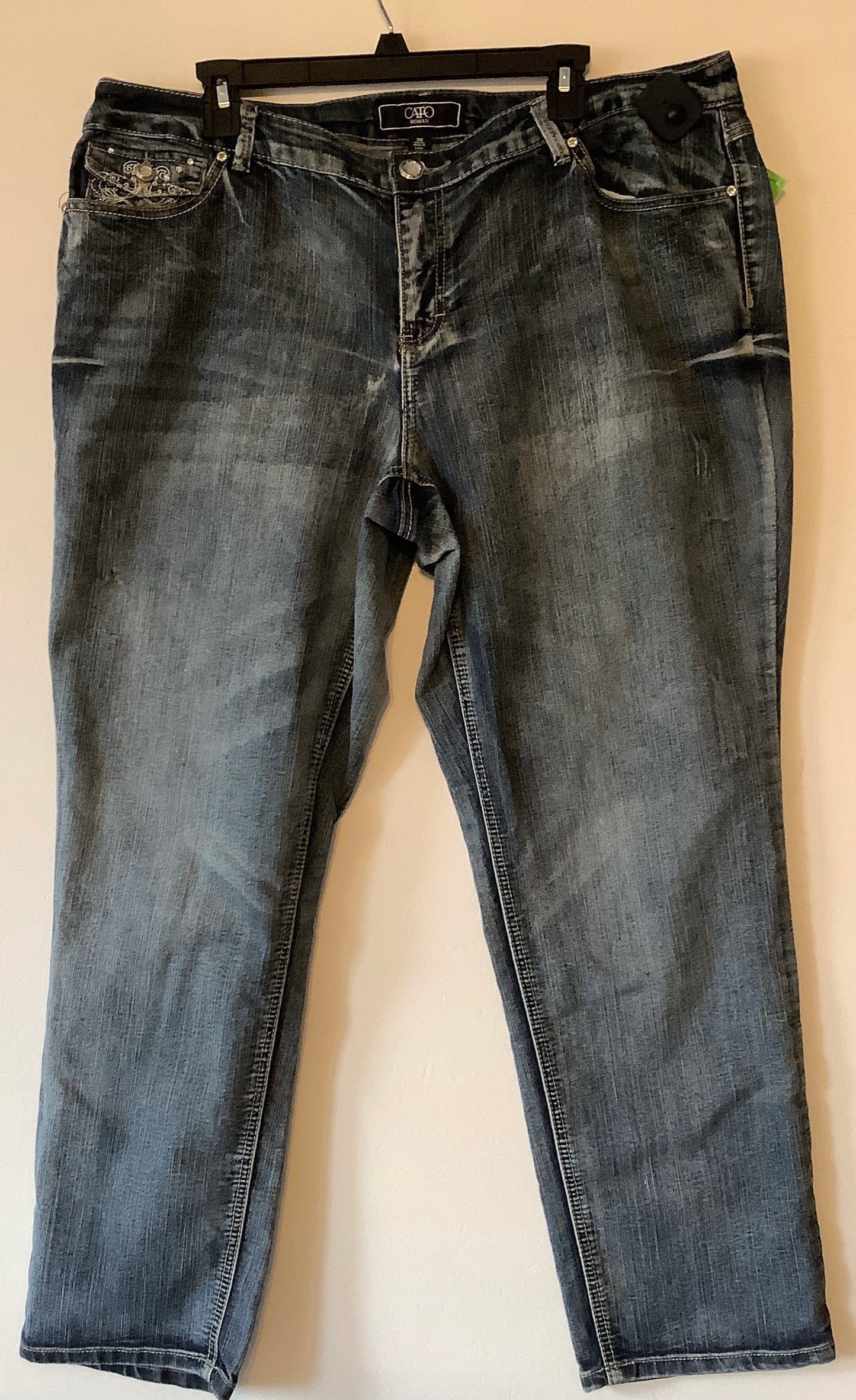 Jeans Straight By Cato In Blue, Size: 18