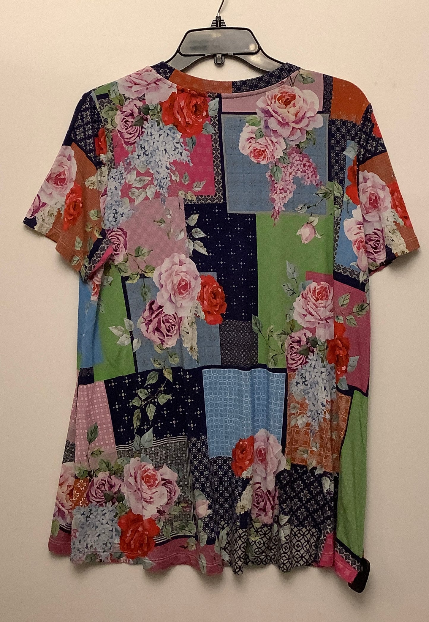 Top Short Sleeve By Johnny Was In Floral Print, Size: L