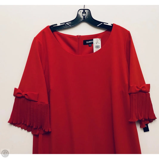Dress Casual Short By Glamour In Red, Size: Xxl