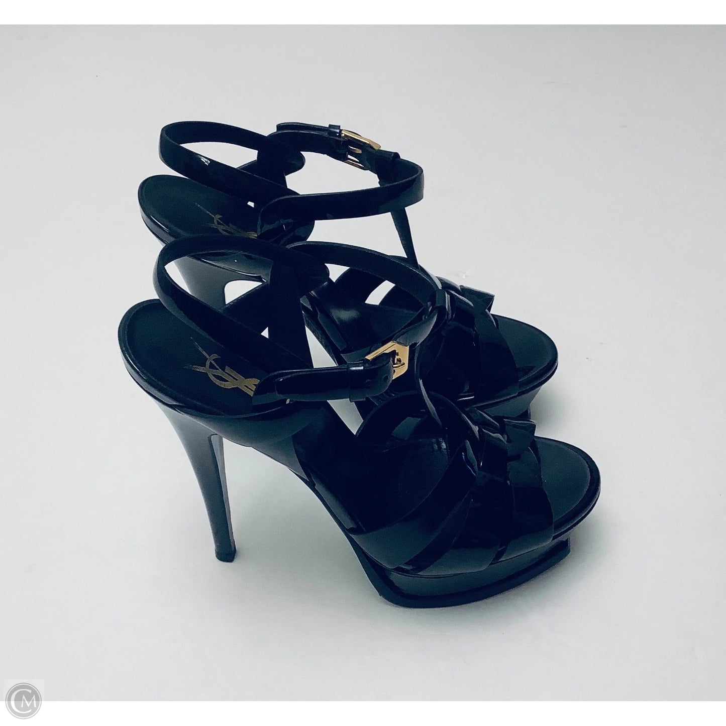 Shoes Luxury Designer By Yves Saint Laurent In Black, Size: 6