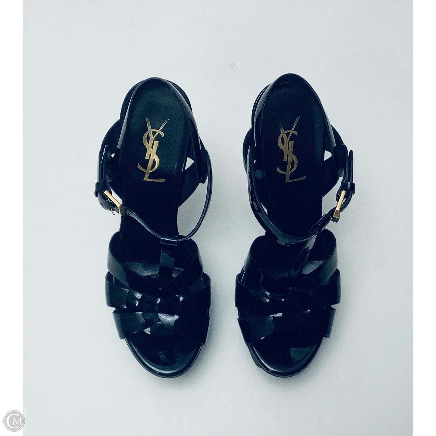 Shoes Luxury Designer By Yves Saint Laurent In Black, Size: 6