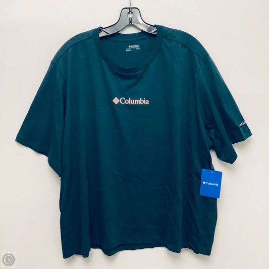 Top Short Sleeve By Columbia In Teal, Size: 3x