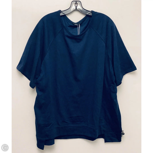 Top Short Sleeve By Cmf In Navy, Size: 2x
