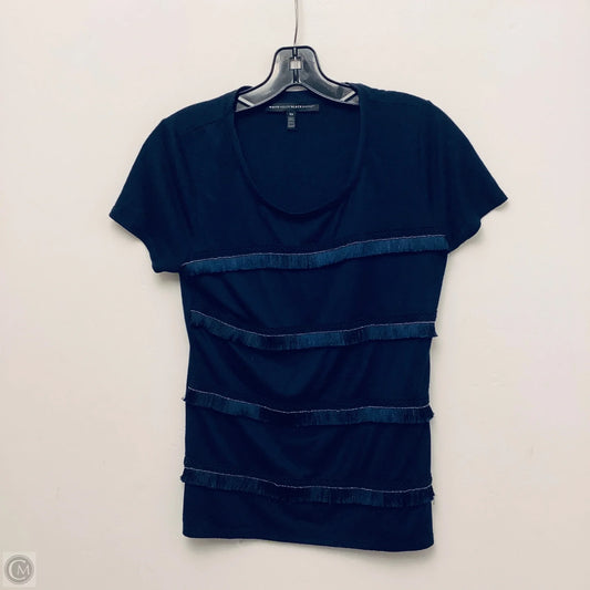 Top Short Sleeve By White House Black Market In Navy, Size: Xs