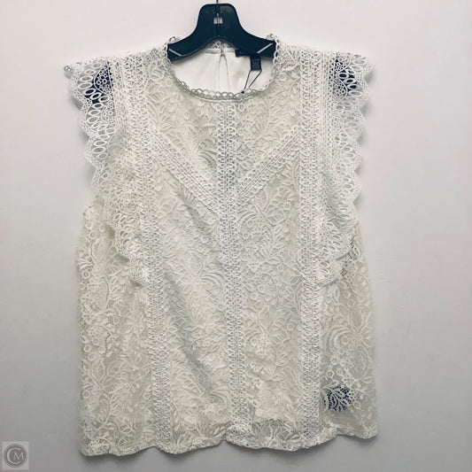 Top Sleeveless By Cable And Gauge In Cream, Size: L