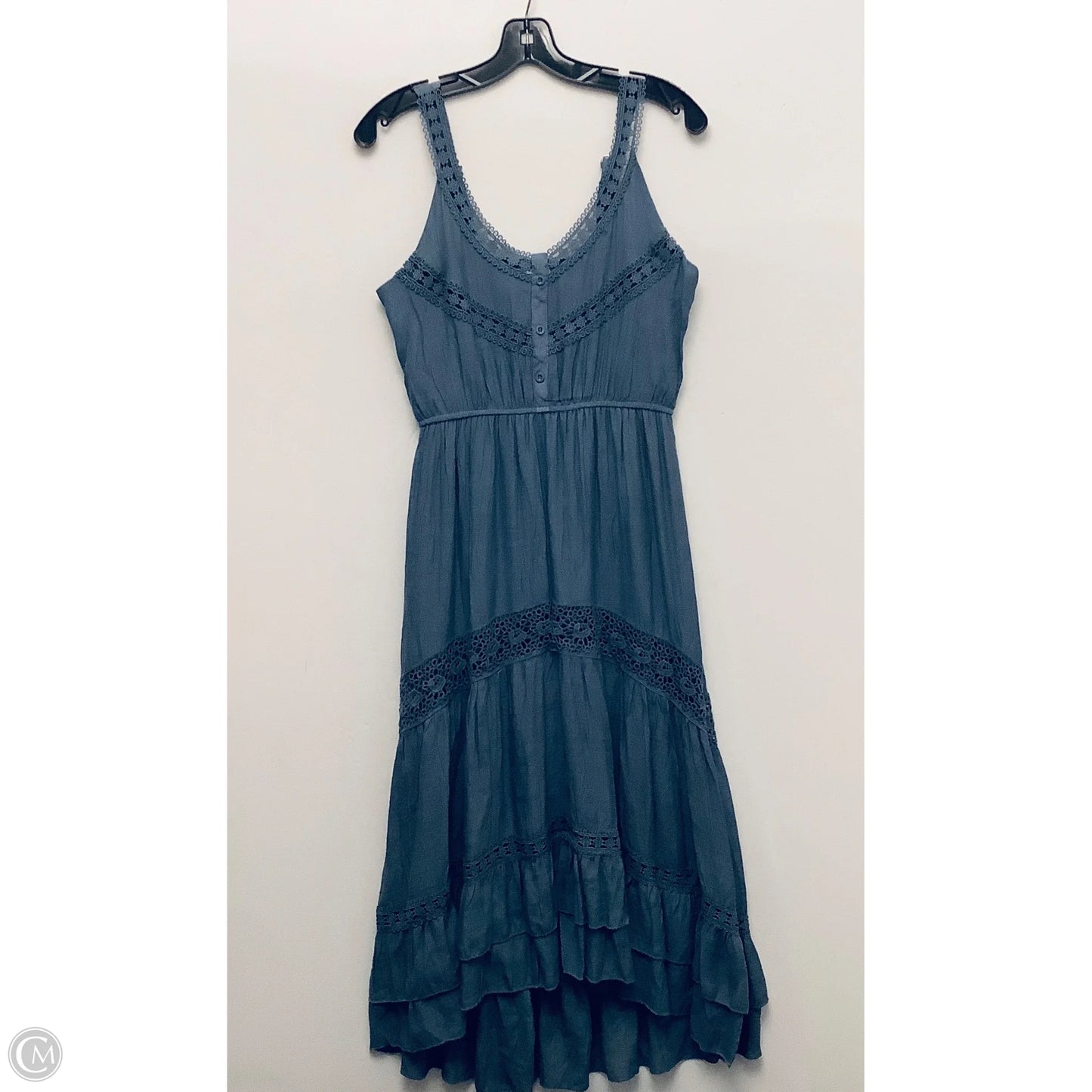 Dress Casual Midi By Cmf In Blue, Size: L