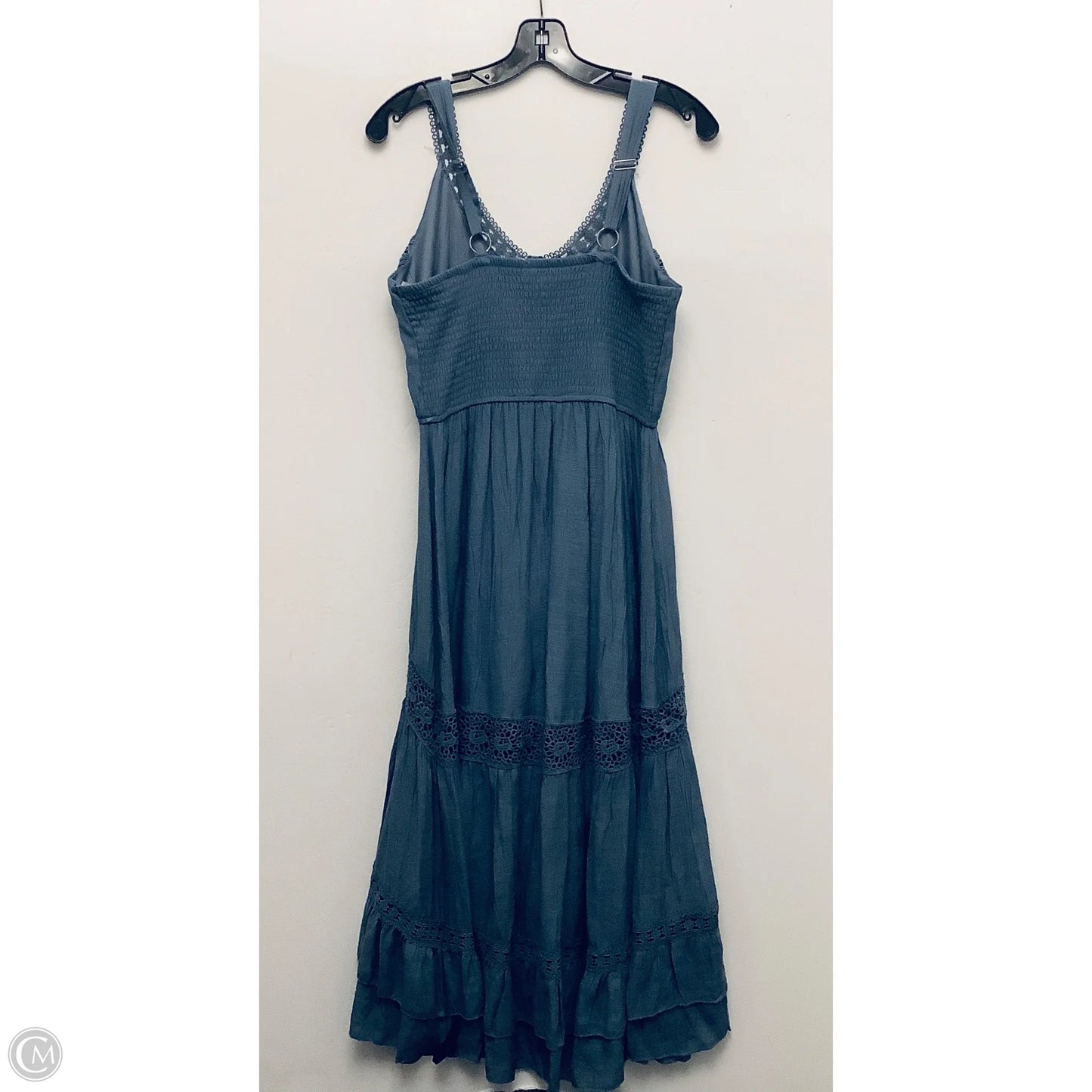 Dress Casual Midi By Cmf In Blue, Size: L