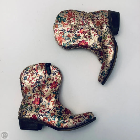 Boots Western By Roper In Floral Print, Size: 10