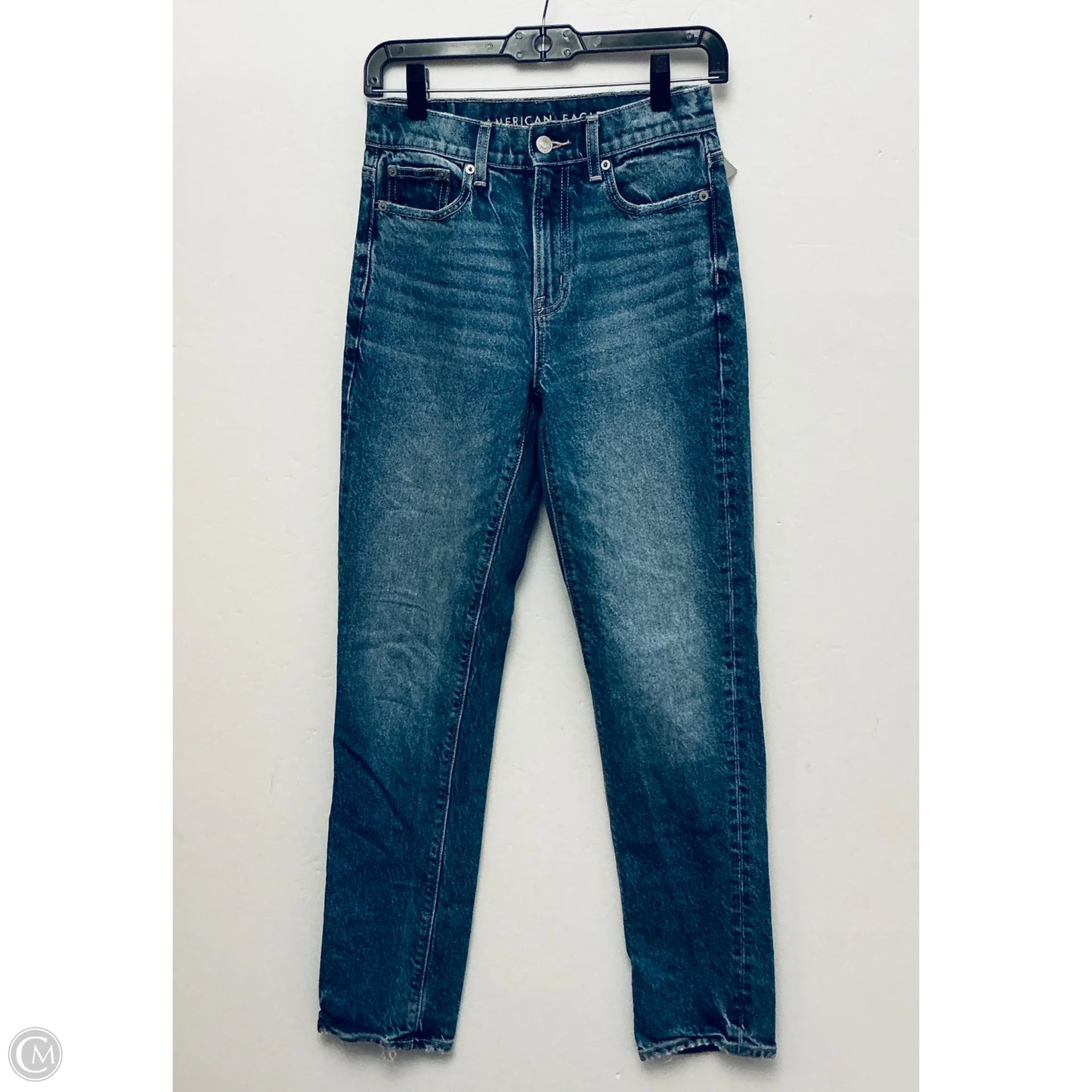 Jeans Straight By American Eagle In Blue, Size: 0p