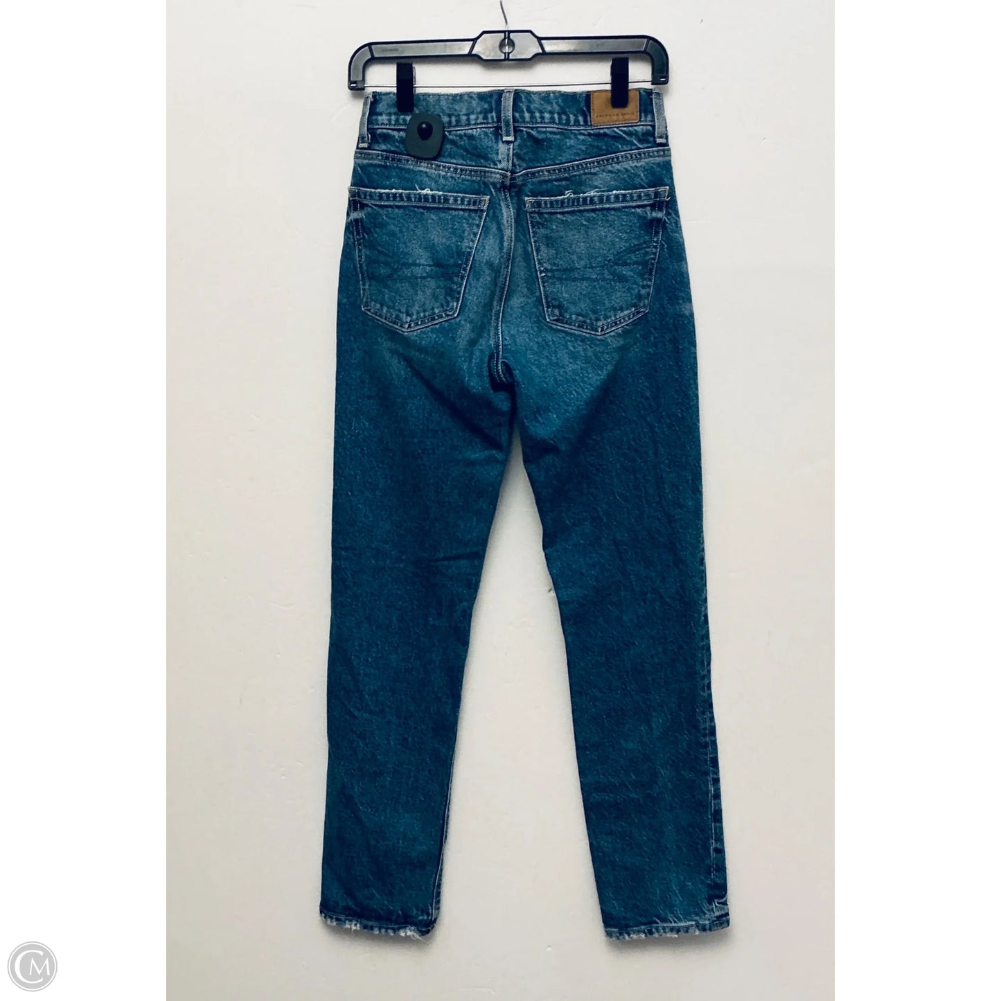 Jeans Straight By American Eagle In Blue, Size: 0p