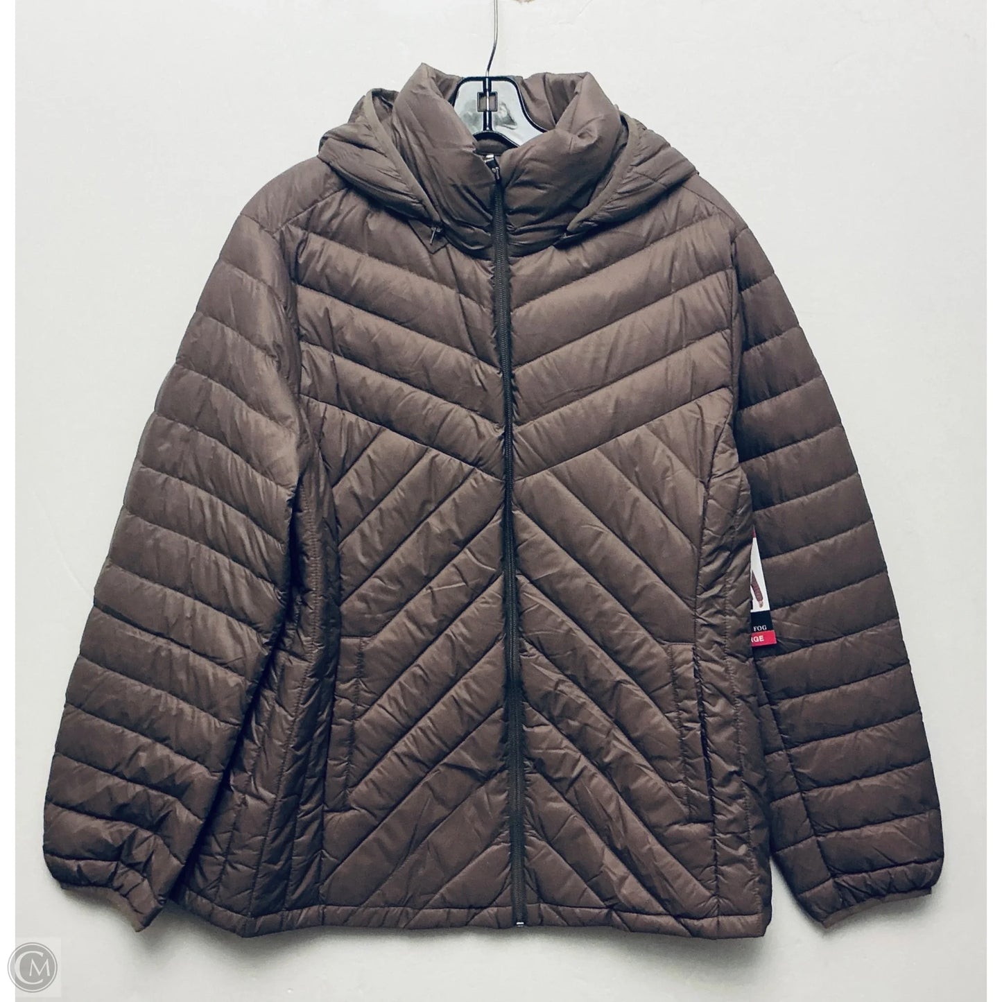 Jacket Puffer & Quilted By London Fog In Brown, Size: Xl