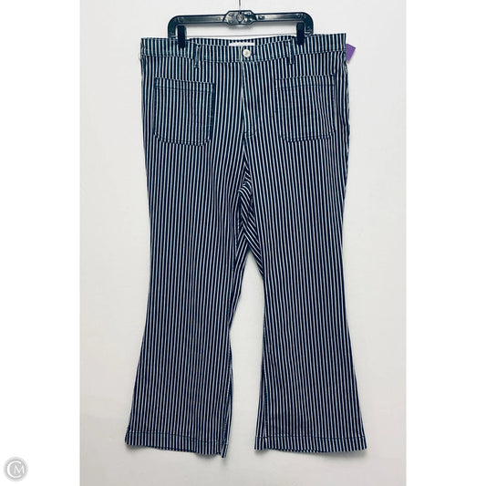 Jeans Flared By Forever 21 In Striped Pattern, Size: 18