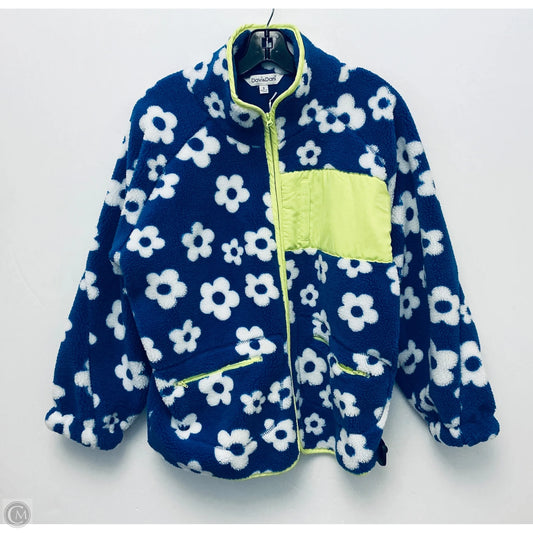 Jacket Faux Fur & Sherpa By Davi & Dani In Blue, Size: S
