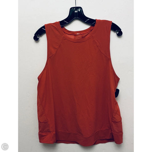 Athletic Tank Top By Lululemon In Orange, Size: M