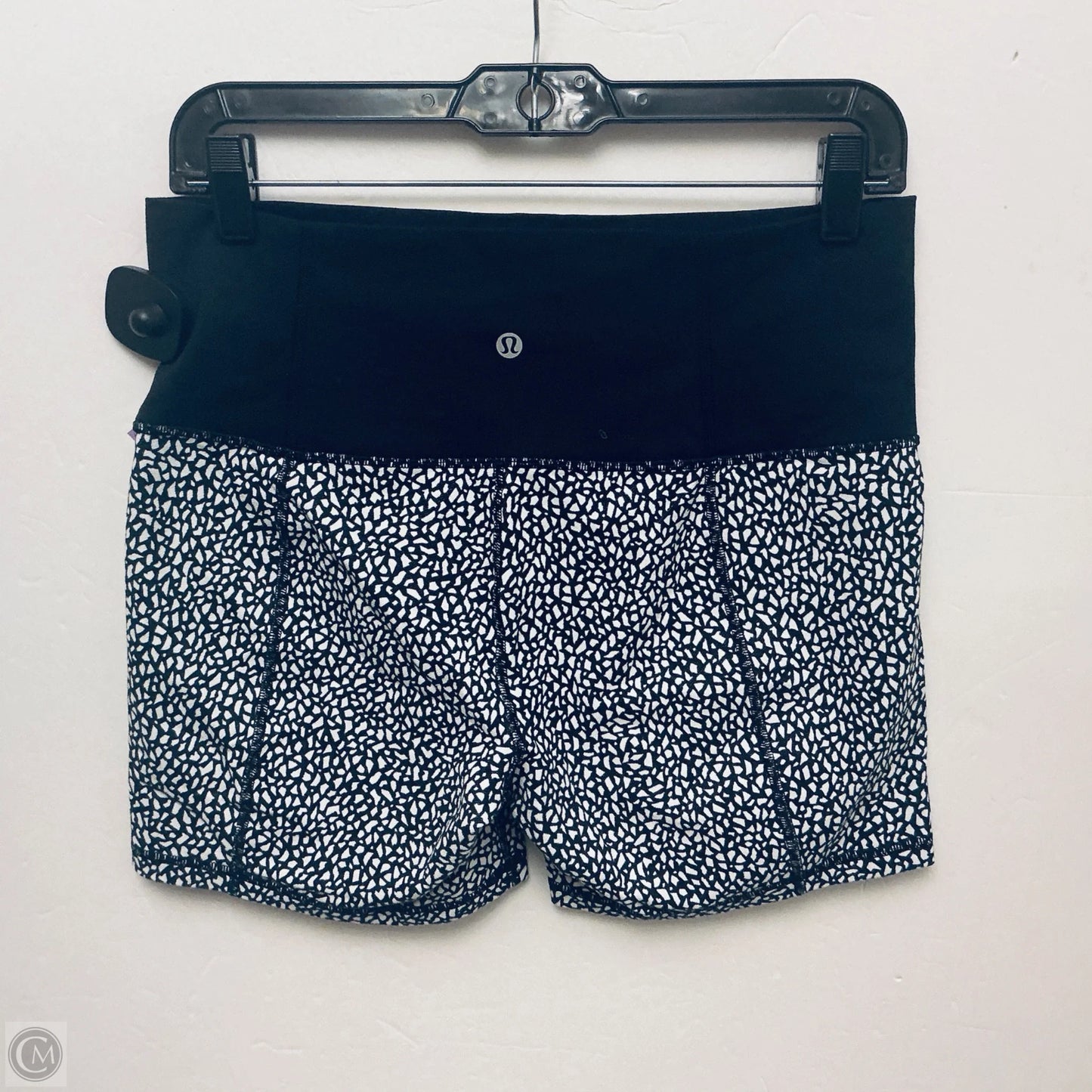Athletic Shorts By Lululemon In Black & White, Size: 8