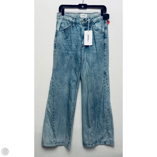 Jeans Wide Leg By Frame In Blue, Size: 4