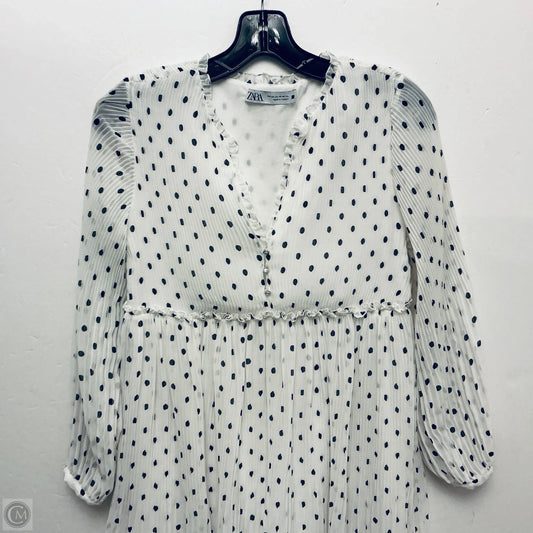 Dress Casual Short By Zara In White, Size: Xs
