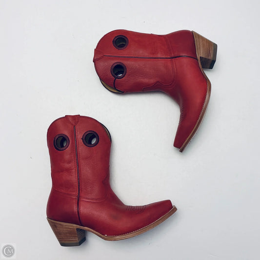 Boots Western By Cmb In Red, Size: 9