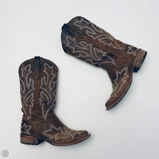 Boots Western By Cme In Brown, Size: 9