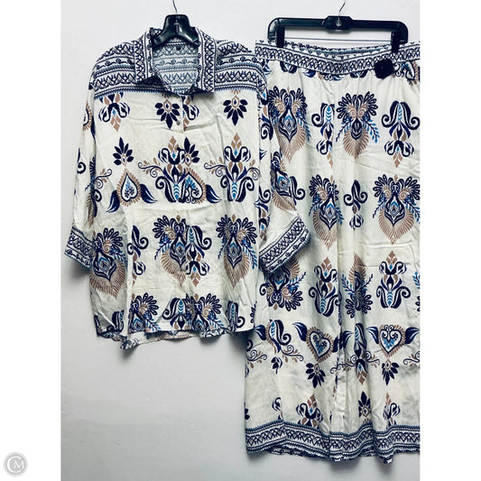 Pants Set 2pc By Cme In Blue & White, Size: Xxl