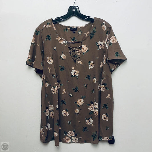 Top Short Sleeve By Torrid In Floral Print, Size: 2x