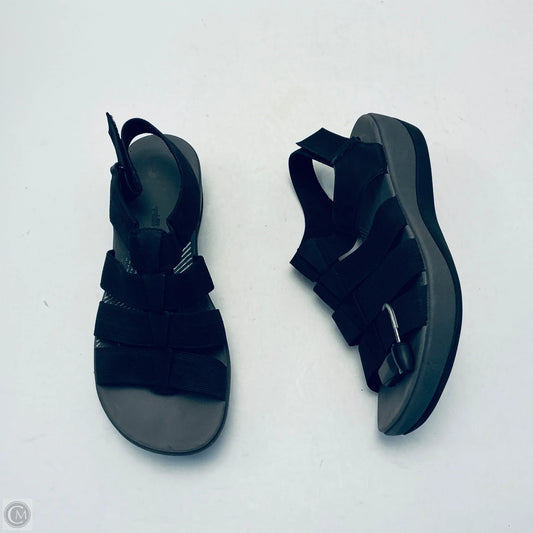 Sandals Flats By Clarks In Black, Size: 8.5