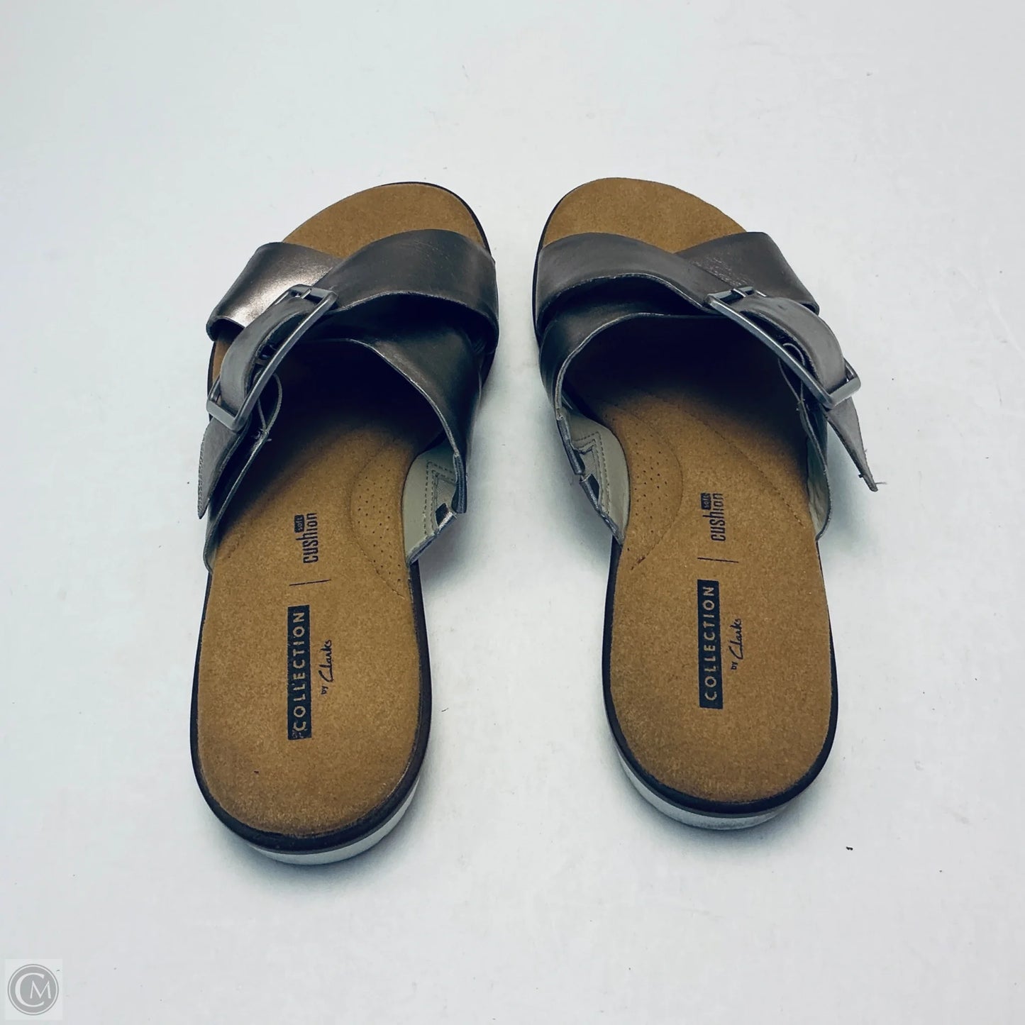 Sandals Flats By Clarks In Grey, Size: 8.5