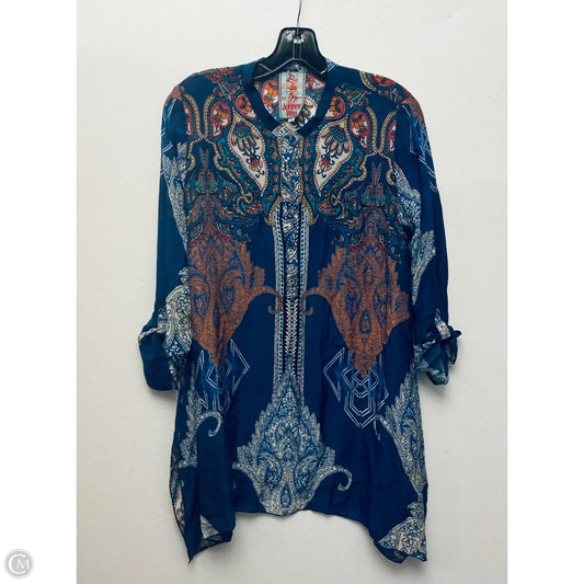 Top Long Sleeve By Johnny Was In Multi-colored, Size: M