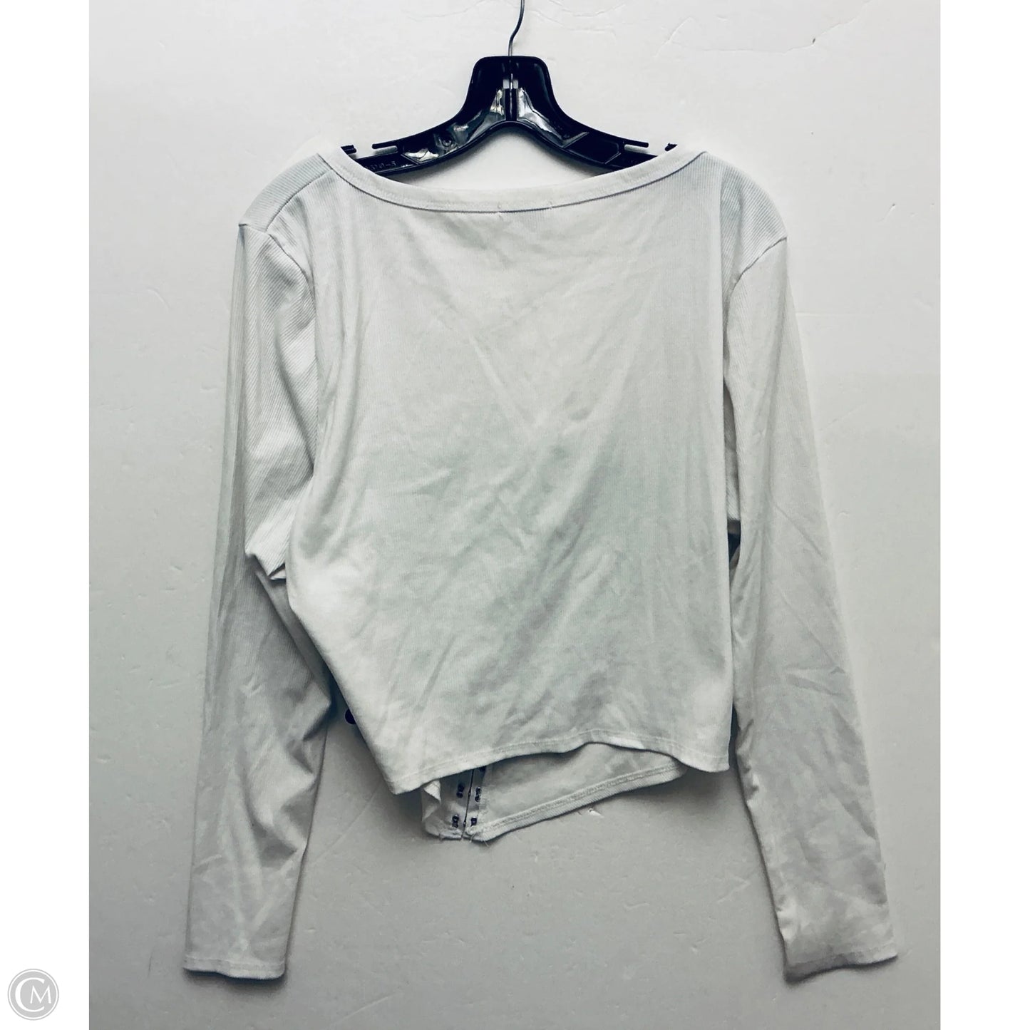 Top Long Sleeve Basic By Fashion Nova In White, Size: 3x