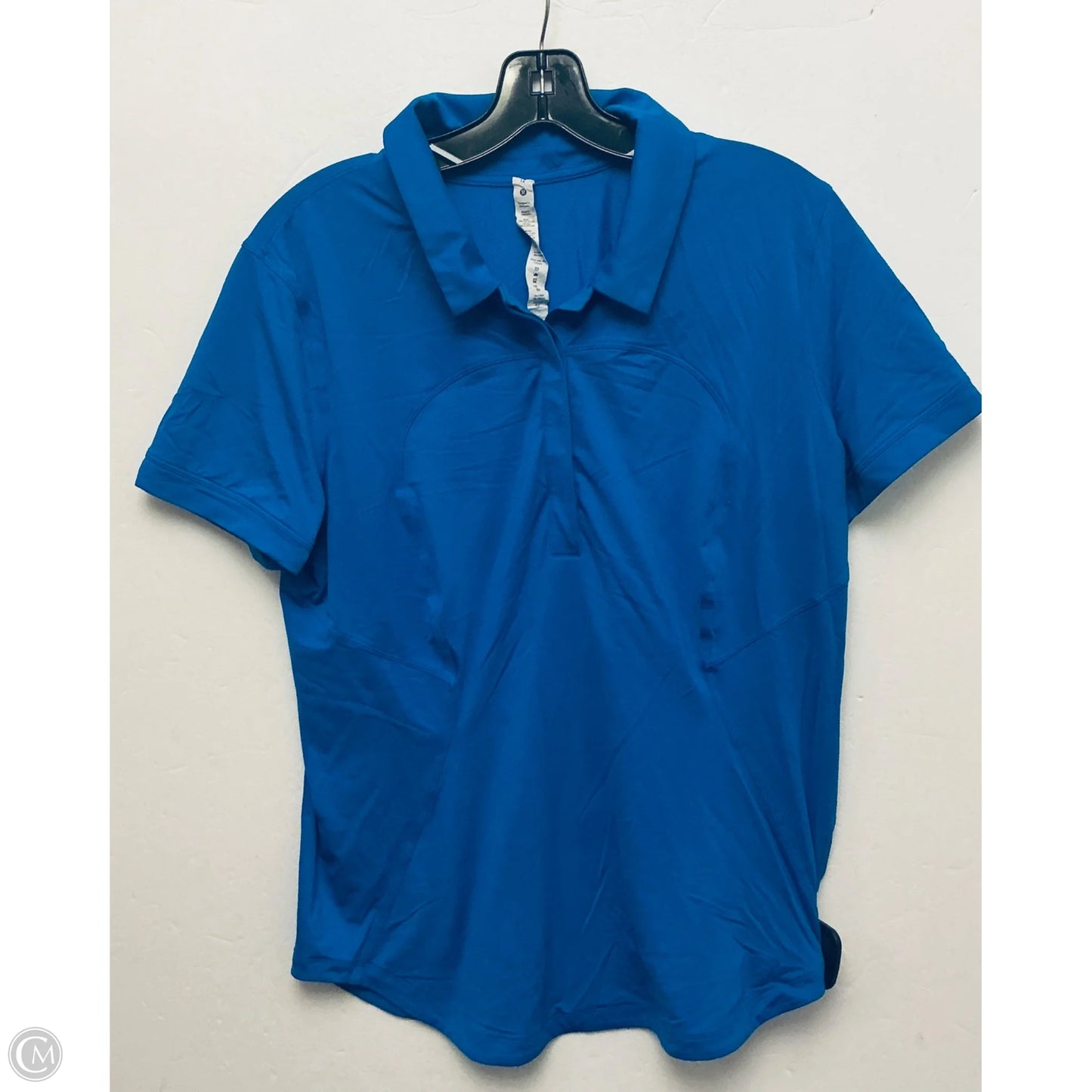 Athletic Top Short Sleeve By Lululemon In Blue, Size: 12