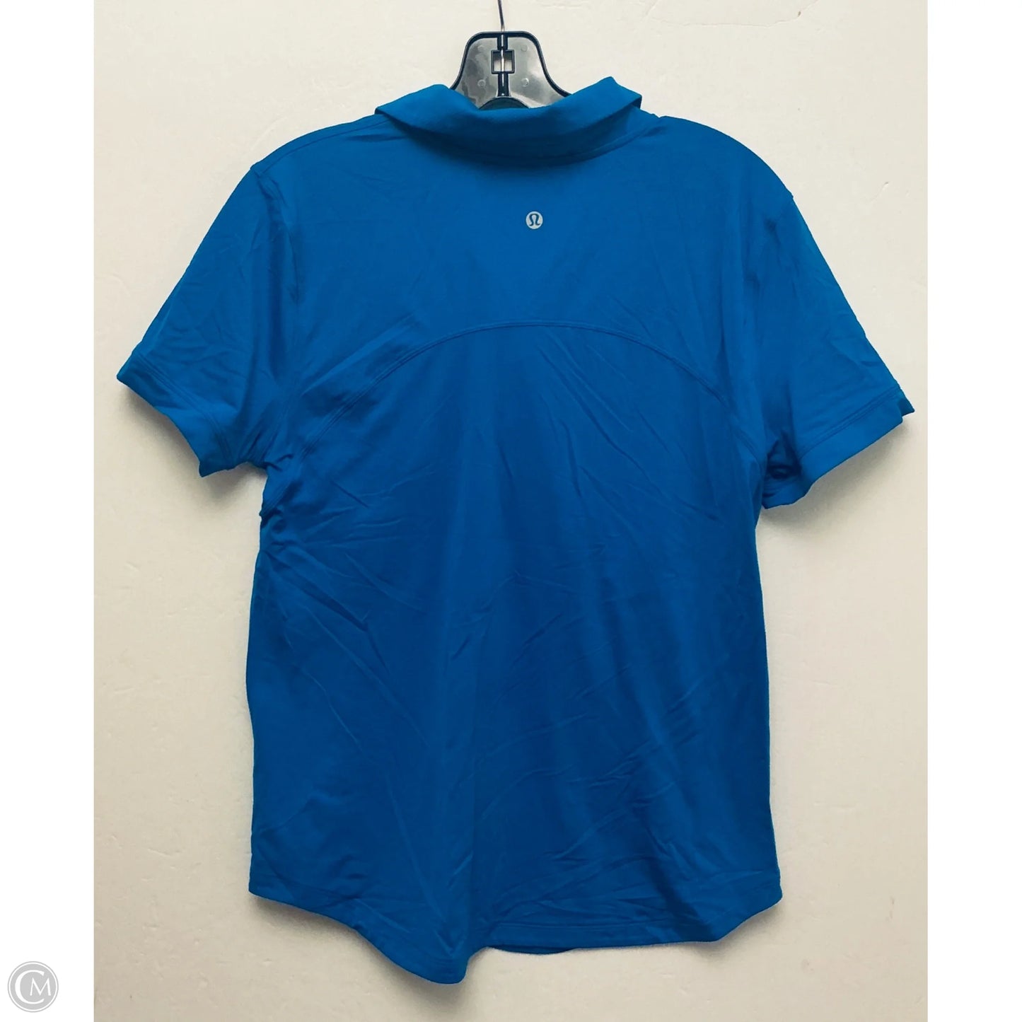 Athletic Top Short Sleeve By Lululemon In Blue, Size: 12