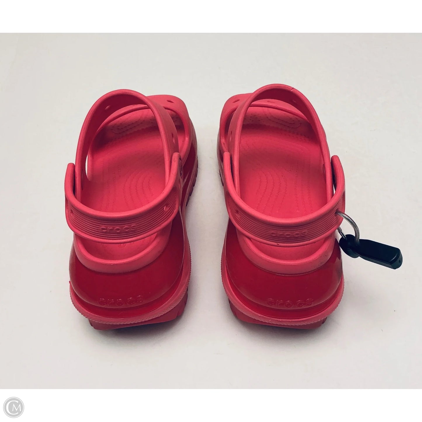 Sandals Heels Platform By Crocs In Pink, Size: 7